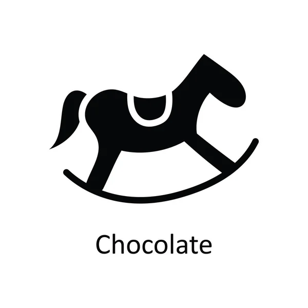 Icône Vectorielle Chocolat Solide Illustration Conception Symbole Noël Sur Fond — Image vectorielle