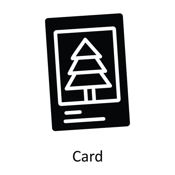 Κάρτα Διάνυσμα Στερεά Εικόνα Σχεδιασμός Εικονογράφηση Χριστουγεννιάτικο Σύμβολο Λευκό Φόντο — Διανυσματικό Αρχείο