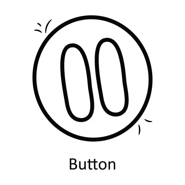 Desenho Vetor Botão Icon Design Ilustração Símbolo Entretenimento Fundo Branco — Vetor de Stock