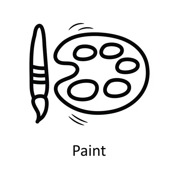 Schéma Vectoriel Peinture Icône Illustration Conception Symbole Divertissement Sur Fond — Image vectorielle
