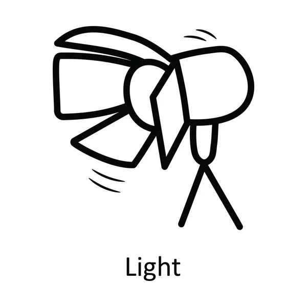 Ljusvektor Skissera Ikonen Design Illustration Underhållning Symbol Vit Bakgrund Eps — Stock vektor