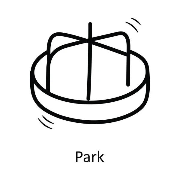Schéma Vectoriel Parc Illustration Icône Design Symbole Divertissement Sur Fond — Image vectorielle