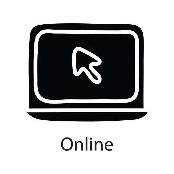 Online Vetor Sólido Icon Design Ilustração Símbolo Entretenimento Fundo Branco —  Vetores de Stock