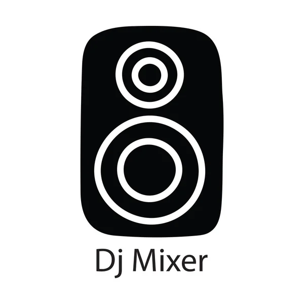 Mixer Vector Solid Icon Design Illustration Entertainment Symbol White Background — Stock Vector