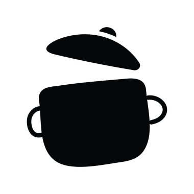 Sıcak Ot vektörü katı Simge Tasarımı çizimi. Beyaz arkaplan EPS 10 Dosyasında Yiyecek ve İçecekler Sembolü