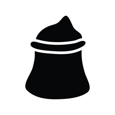 Torba vektörü katı Simge Tasarımı çizimi. Beyaz arkaplan EPS 10 Dosyasında Yiyecek ve İçecekler Sembolü