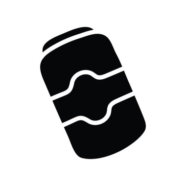 Yumuşak içecek vektörü katı simge tasarımı çizimi. Beyaz arkaplan EPS 10 Dosyasında Yiyecek ve İçecekler Sembolü