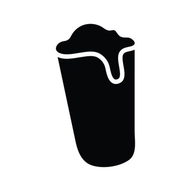 İçme vektörü katı Simge Tasarımı çizimi. Beyaz arkaplan EPS 10 Dosyasında Yiyecek ve İçecekler Sembolü