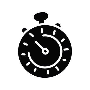 Stop Watch vektörü katı Simge Tasarımı çizimi. Beyaz arkaplan EPS 10 Dosyası üzerine Olimpiyat Sembolü