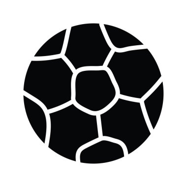 Futbol vektörü katı Simge Tasarımı çizimi. Beyaz arkaplan EPS 10 Dosyası üzerine Olimpiyat Sembolü