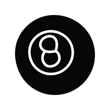 Snooker Ball vektörü katı Simge Tasarımı çizimi. Beyaz arkaplan EPS 10 Dosyası üzerine Olimpiyat Sembolü