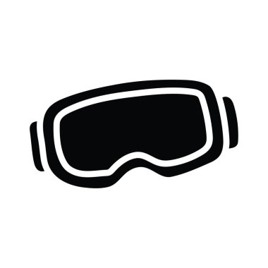 Göz Maskesi vektörü katı Simge Tasarımı çizimi. Beyaz arkaplan EPS 10 Dosyası üzerine Olimpiyat Sembolü