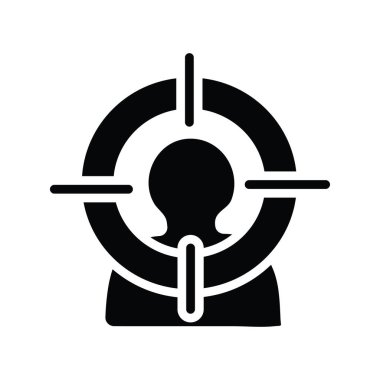 Hedef vektörü katı Simge Tasarımı çizimi. Beyaz arkaplan EPS 10 Dosyası üzerine Olimpiyat Sembolü