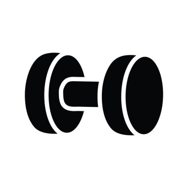 Dumb bell vector solid Icon Design illustration. Olympic Symbol on White background EPS 10 File