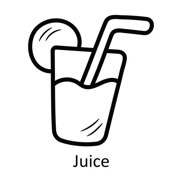 Векторный Сок Рисунок Иконок Дизайн Символ Еды Напитков Белом Фоне — стоковый вектор