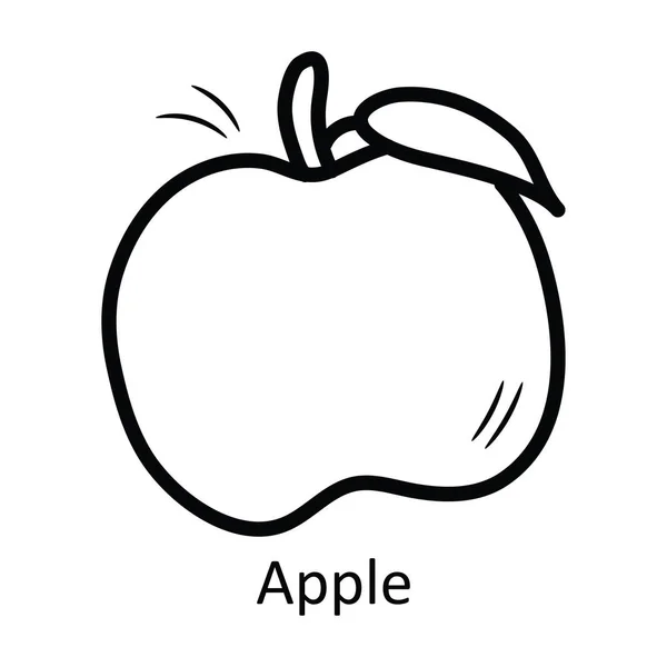 Schéma Vectoriel Apple Illustration Icône Design Symbole Des Aliments Boissons — Image vectorielle