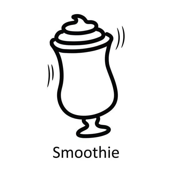 Smoothie Vektorumriss Icon Design Illustration Symbol Für Speisen Und Getränke — Stockvektor