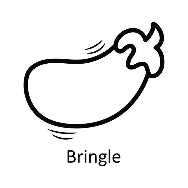 Bringle Vectoriel Contour Icône Illustration Conception Symbole Des Aliments Boissons — Image vectorielle