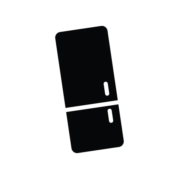 Kühlschrankvektor Solide Icon Design Illustration Symbol Für Speisen Und Getränke — Stockvektor