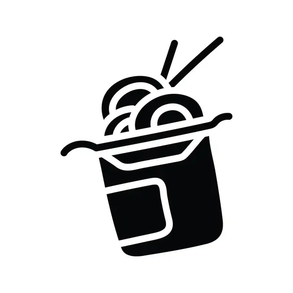 Fast Food Vector Solide Icoon Ontwerp Illustratie Eten Drinken Symbool — Stockvector