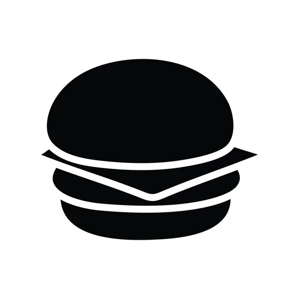 Burger Vektor Solide Icon Design Illustration Symbol Für Speisen Und — Stockvektor