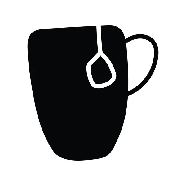 Café Vetor Sólido Icon Design Ilustração Comida Bebidas Símbolo Fundo — Vetor de Stock