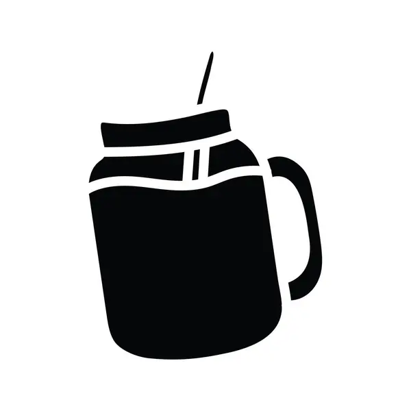 Suco Vetor Sólido Icon Design Ilustração Comida Bebidas Símbolo Fundo — Vetor de Stock