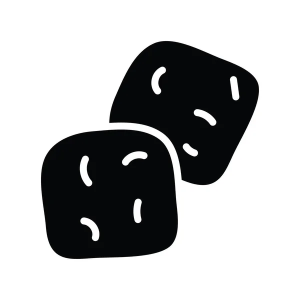 Cube Vecteur Solide Icône Illustration Conception Symbole Des Aliments Boissons — Image vectorielle