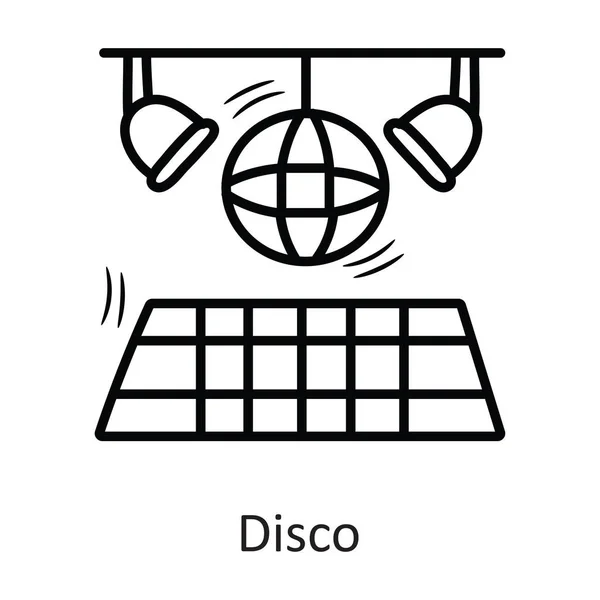 Schéma Vectoriel Disco Illustration Icon Design Symbole Nouvel Sur Fond — Image vectorielle