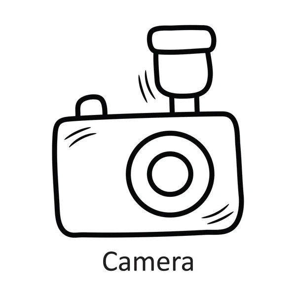 Desenho Vetor Câmera Icon Design Illustration Símbolo Ano Novo Fundo — Vetor de Stock