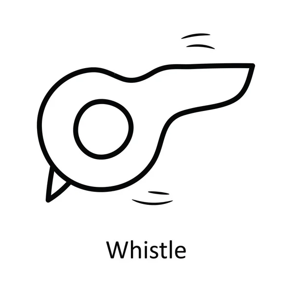 Desenho Vetor Apito Icon Design Illustration Símbolo Olímpico Fundo Branco —  Vetores de Stock