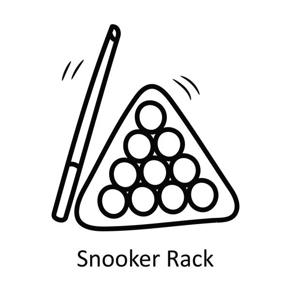 Snooker Rack Vector Outline Icon Design Illustration Símbolo Olímpico Fundo —  Vetores de Stock