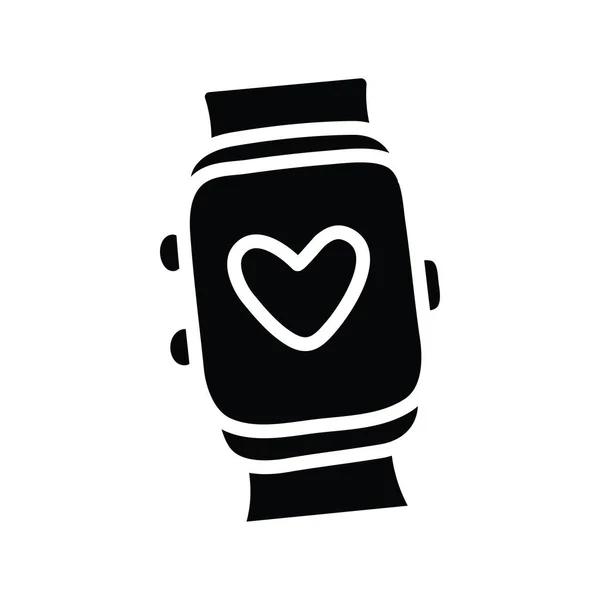 Smart Watch Vettore Solido Icona Design Illustrazione Simbolo Olimpico Sfondo — Vettoriale Stock