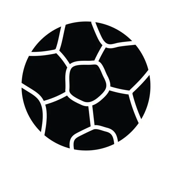Fußball Vektor Solide Icon Design Illustration Olympisches Symbol Auf Weißem — Stockvektor