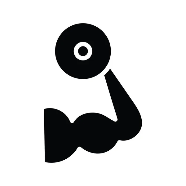Вага Вектор Підйому Твердого Значка Дизайн Ілюстрація Олімпійський Символ Білому — стоковий вектор