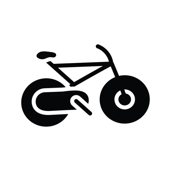 Ciclismo Vetor Sólido Icon Design Ilustração Símbolo Olímpico Fundo Branco — Vetor de Stock