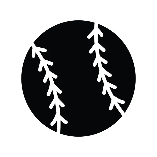 Baseball Vektor Pevný Icon Design Ilustrace Olympijský Symbol Bílém Pozadí — Stockový vektor