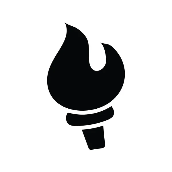 Иллюстрация Вектора Огненного Факела Олимпийский Огонь Белом Фоне — стоковый вектор
