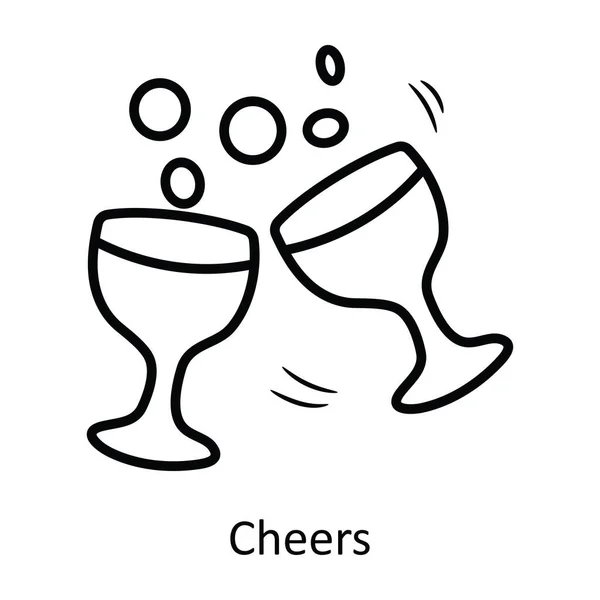 Векторні Начерки Ілюстрації Дизайну Піктограм Вечірка Святкування Символу Білому Тлі — стоковий вектор