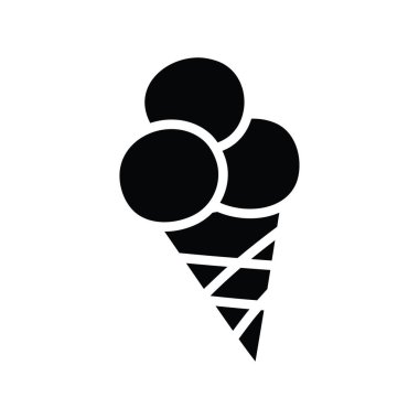 Koni vektörü katı Simge Tasarımı çizimi. Beyaz arkaplan EPS 10 Dosyasında Parti ve Sembolü Kutla