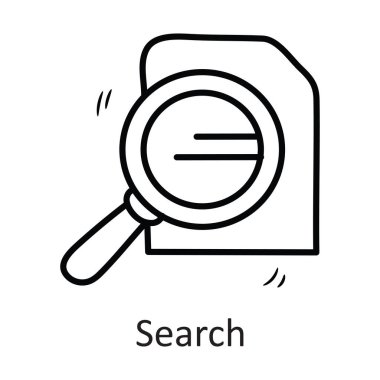 Simge Tasarımı illüstrasyonunu ara. Beyaz arkaplan EPS 10 Dosyasında Kırtasiye Sembolü