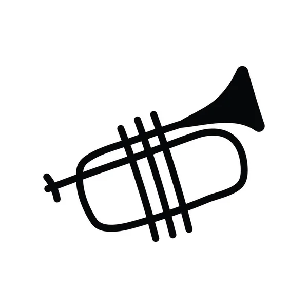 Trumpet Vektor Fast Ikon Design Illustration Party Och Fira Symbol — Stock vektor