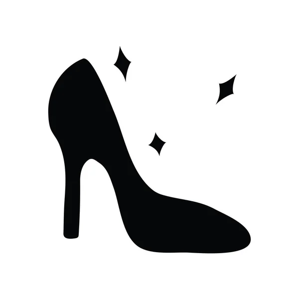 High Heel Vector Solid Icon Design Illustration Party Celebrate Symbol — Stock Vector