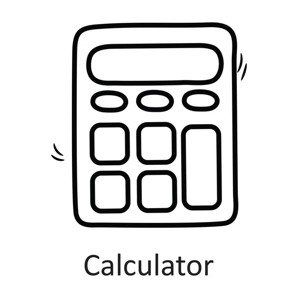 Rechner Vektorumriss Icon Design Illustration Stationery Symbol Auf Weißem Hintergrund — Stockvektor