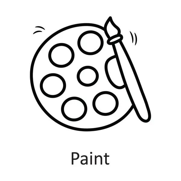 Малювати Векторний Контур Ілюстрації Дизайну Піктограм Канцелярський Символ Білому Тлі — стоковий вектор
