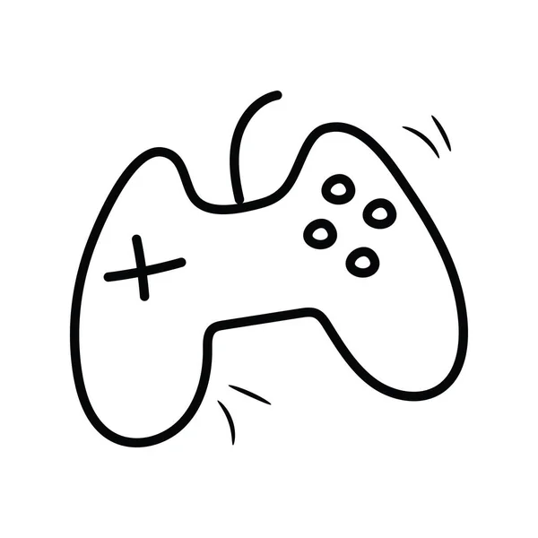 Gameboy Vector Outline Icon Design Illustration Toys Symbol White Background — Stock Vector