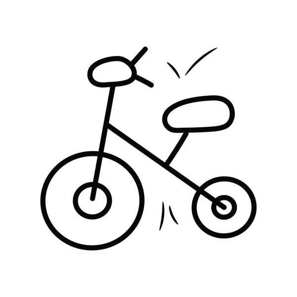 Zyklus Vektorumriss Icon Design Illustration Spielzeug Symbol Auf Weißem Hintergrund — Stockvektor