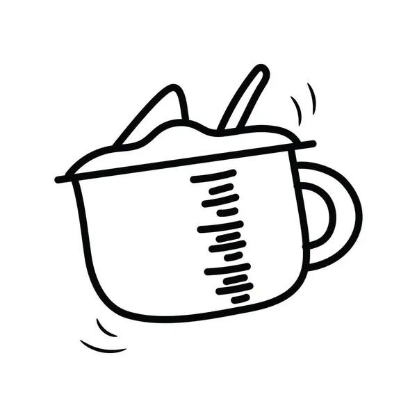 Baby Cup Esquema Vectorial Icono Diseño Ilustración Juguetes Símbolo Sobre — Vector de stock