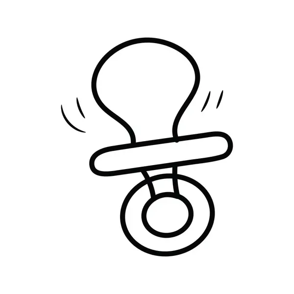 Desenho Vetor Chupeta Icon Design Illustration Brinquedos Símbolo Fundo Branco — Vetor de Stock