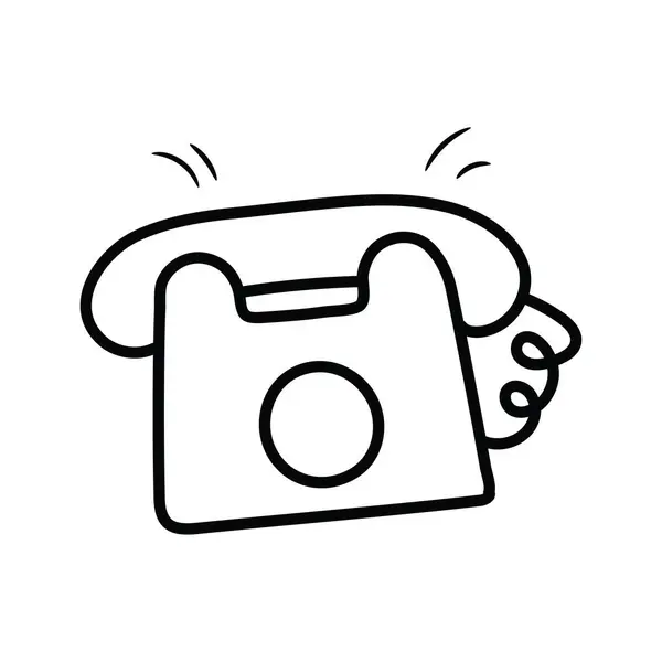 Speelgoed Telefoon Vector Overzicht Pictogram Ontwerp Illustratie Speelgoed Symbool Witte — Stockvector